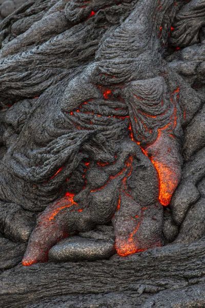 Hawaii, Kilauea Molten lava hardening